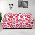 Red And Pink Lips Pattern Print Sofa Cover