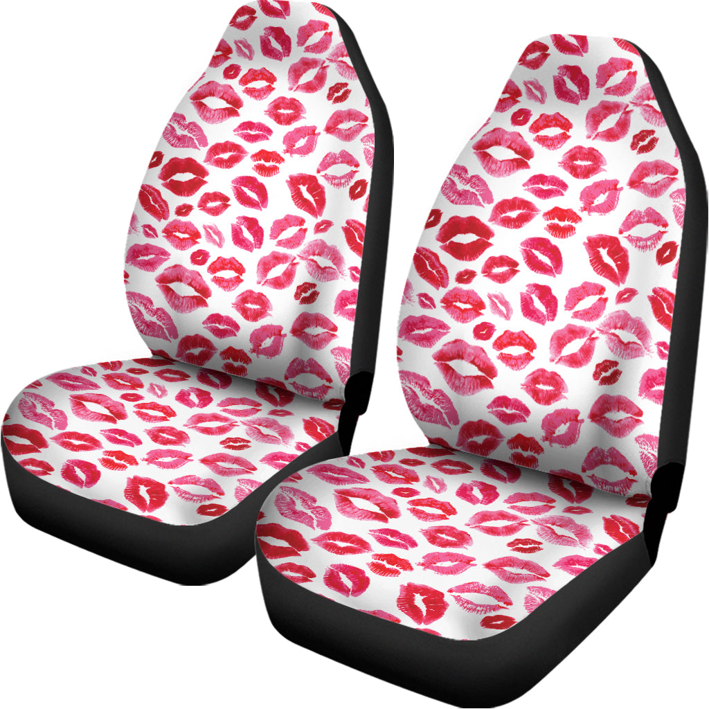 Red And Pink Lips Pattern Print Universal Fit Car Seat Covers