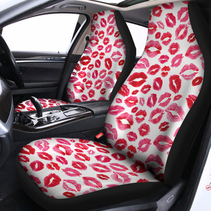 Red And Pink Lips Pattern Print Universal Fit Car Seat Covers