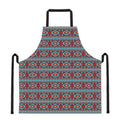 Red And Teal Southwestern Pattern Print Apron
