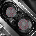Red And Teal Southwestern Pattern Print Car Coasters
