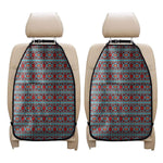 Red And Teal Southwestern Pattern Print Car Seat Organizers