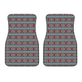 Red And Teal Southwestern Pattern Print Front Car Floor Mats