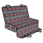 Red And Teal Southwestern Pattern Print Pet Car Back Seat Cover