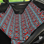 Red And Teal Southwestern Pattern Print Pet Car Back Seat Cover