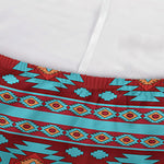 Red And Teal Southwestern Pattern Print Sofa Cover