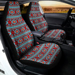 Red And Teal Southwestern Pattern Print Universal Fit Car Seat Covers