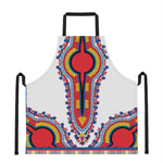 Red And White African Dashiki Print Apron