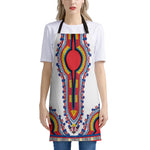 Red And White African Dashiki Print Apron