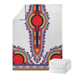 Red And White African Dashiki Print Blanket