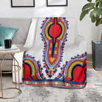 Red And White African Dashiki Print Blanket