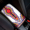 Red And White African Dashiki Print Car Center Console Cover