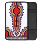 Red And White African Dashiki Print Car Center Console Cover