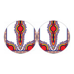 Red And White African Dashiki Print Car Coasters