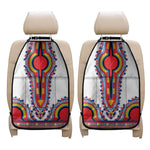 Red And White African Dashiki Print Car Seat Organizers