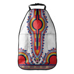 Red And White African Dashiki Print Car Seat Organizers