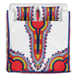 Red And White African Dashiki Print Duvet Cover Bedding Set