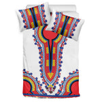 Red And White African Dashiki Print Duvet Cover Bedding Set