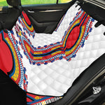 Red And White African Dashiki Print Pet Car Back Seat Cover