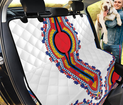 Red And White African Dashiki Print Pet Car Back Seat Cover