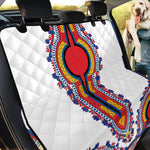 Red And White African Dashiki Print Pet Car Back Seat Cover