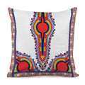 Red And White African Dashiki Print Pillow Cover