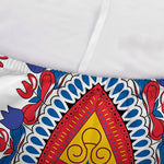 Red And White African Dashiki Print Sofa Cover