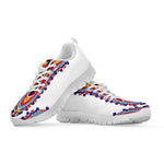 Red And White African Dashiki Print White Sneakers