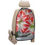 Red And White Amaryllis Print Car Seat Organizers