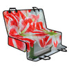 Red And White Amaryllis Print Pet Car Back Seat Cover