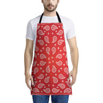 Red And White Bandana Print Apron