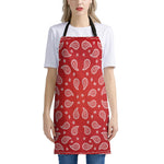 Red And White Bandana Print Apron