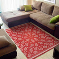 Red And White Bandana Print Floor Mat