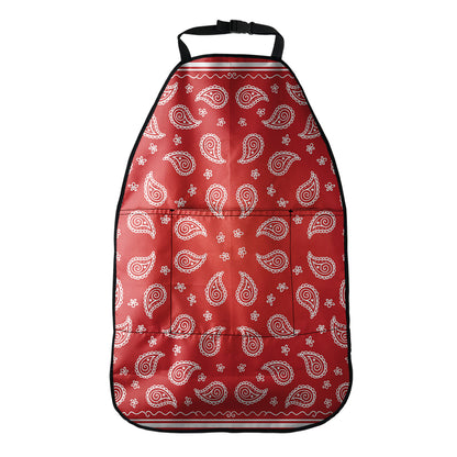 Red And White Bandana Print Car Seat Organizers