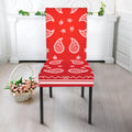 Red And White Bandana Print Dining Chair Slipcover