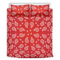 Red And White Bandana Print Duvet Cover Bedding Set