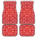 Red And White Bandana Print Front and Back Car Floor Mats