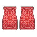 Red And White Bandana Print Front Car Floor Mats