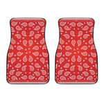 Red And White Bandana Print Front Car Floor Mats