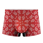 Red And White Bandana Print Men's Boxer Briefs
