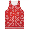 Red And White Bandana Print Men's Tank Top