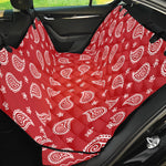 Red And White Bandana Print Pet Car Back Seat Cover