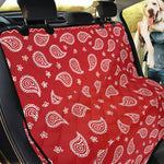 Red And White Bandana Print Pet Car Back Seat Cover