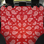 Red And White Bandana Print Pet Car Back Seat Cover