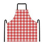 Red And White Buffalo Check Print Apron