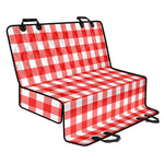Red And White Buffalo Check Print Pet Car Back Seat Cover