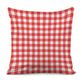 Red And White Buffalo Check Print Pillow Cover
