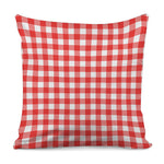 Red And White Buffalo Check Print Pillow Cover