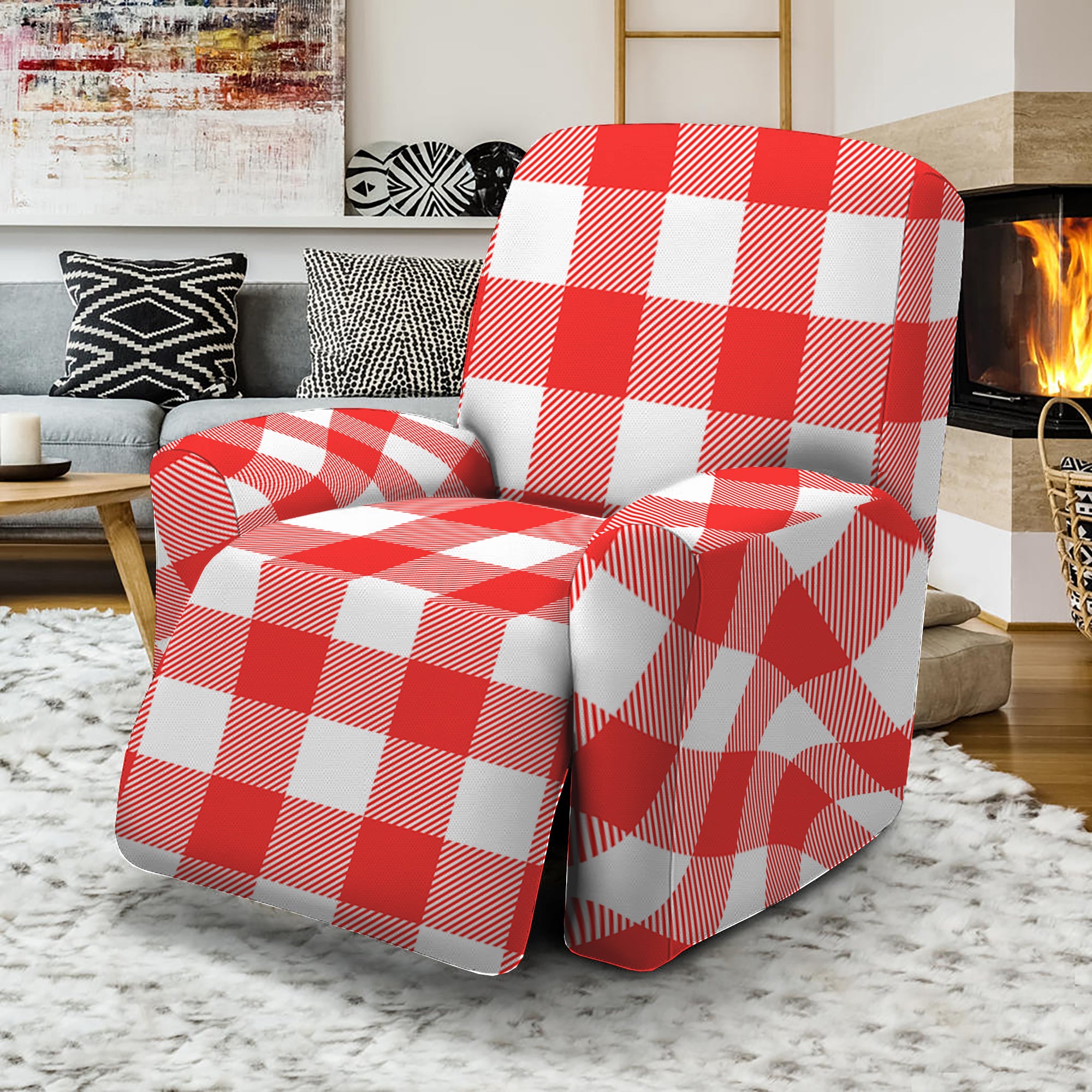 Buffalo check recliner discount slipcover