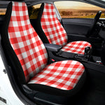 Red And White Buffalo Check Print Universal Fit Car Seat Covers